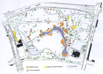 Plan du Parc Jardin Botanique de l'Evêché - Parc Victor Thuillat