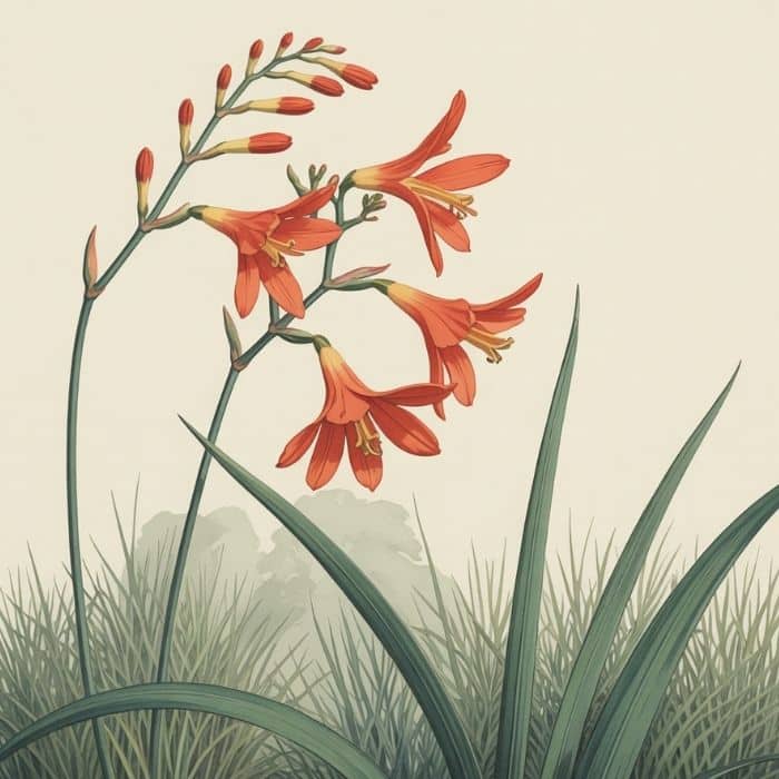 Illustration de Crocosmia crocosmiiflora - Montbretia 1